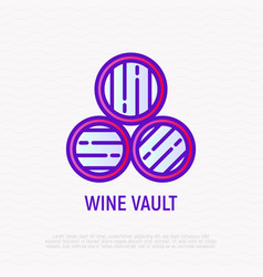 Wine Vault Thin Line Icon