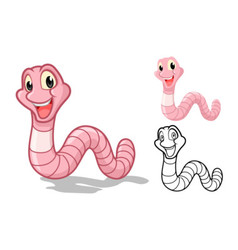 Earthworm Cartoon Character