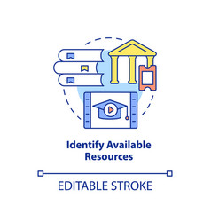 Identify Available Resources Concept Icon