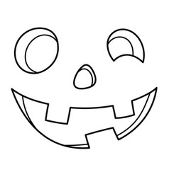 Funny Face Of Jack Lantern Halloween Pumpkin