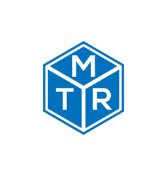 Mtr Letter Logo Design On Black Background