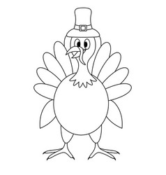 Turkey Bird In A Hat Sketch Thanksgiving Day