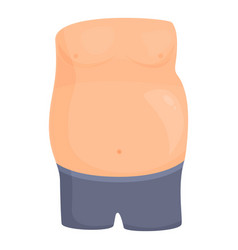 Belly Shape Icon Cartoon Fat Abdomen