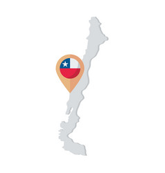 Chile Map And Flag