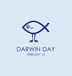 Darwin Day Symbol Fish Icon