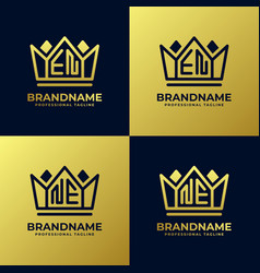 Letter En And Ne Home King Logo Set Suitable