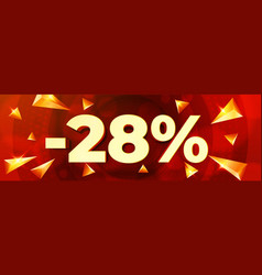 Minus 28 Percent Sale Banner