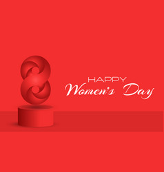 8 March Happy Women Is Day Festive 3d Scene