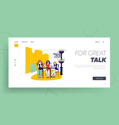 Annoying Talk Landing Page Template Female