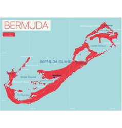 Bermuda Detailed Editable Map