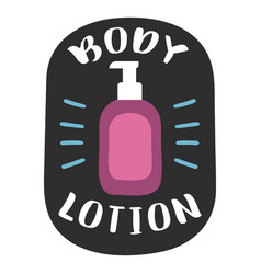 Body Lotion Bathroom Label Flat