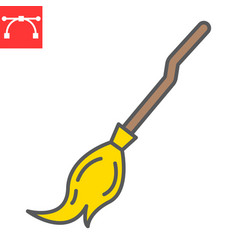 Witch Broom Color Line Icon