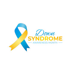 Down Syndrome Awareness Month Logo Icon Isolated