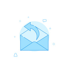 Email Reply Letter Flat Icon Filled Line Style