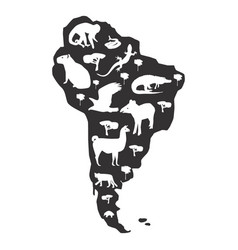 South America Map Silhouette