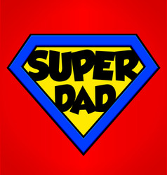 Super Dad Superhero Emblem