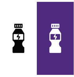 Energy Drink Icon Logo In Glyph Style