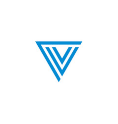 Letter Rv Stripe Arrow Line Logo