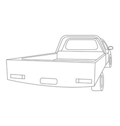 Retro Pickup Back View Sketch