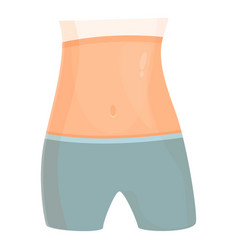 Woman Figure Icon Cartoon Fat Abdomen