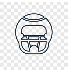 American Football Helmet Concept Linear Icon