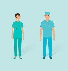 Hospital Staff Concept Couple Of Male Orderly