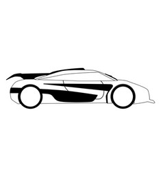 Modern Fast Car Outline