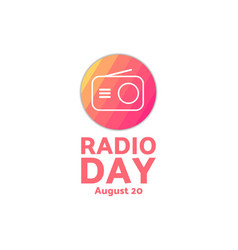 National Radio Day August 20 Holiday Concept