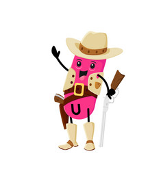 Cartoon Vitamin U As Wild West Ranger Character