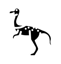 Compsognathus Dinosaur Animal Glyph Icon