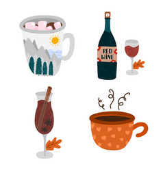 Hygge Hand Drawn Set Of Cozy Autumn Clip Arts