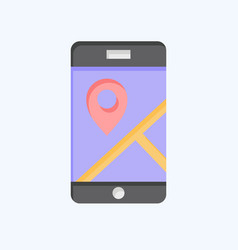 Icon Mobile Gps Related To Navigation Symbol Flat