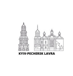 Ukraine Kyiv Pechersk Lavra Line Travel Skyline