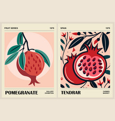 Pomegranate Wall Art Fruit Market Retro Poster