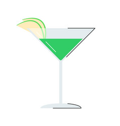 Apple Martini Summer Sweety Cocktail Isolated