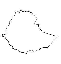 Ethiopia Silhouette Outline Map