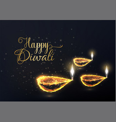 Happy Diwali Elegant Greeting Card Template