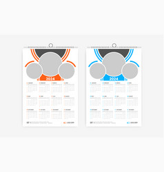 2024 Colorful One Page Wall Calendar Design