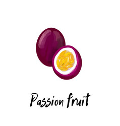 A Passion Fruit Isolated