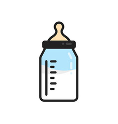 Baby Milk Bottle Icon Thin Milk Milk