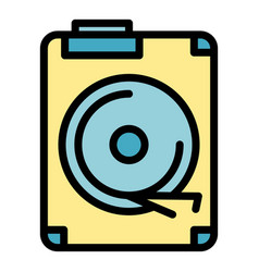 Big Data Disc Icon Flat