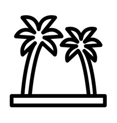 Coconut Tree Thick Line Icon