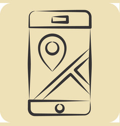 Icon Mobile Gps Related To Navigation Symbol Hand