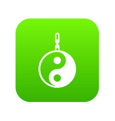 Sign Yin Yang Icon Digital Green