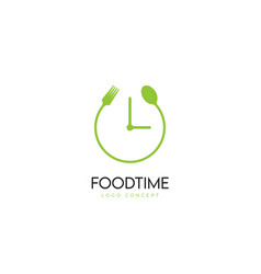 Food Time Logo Design Symbol Flat Style V