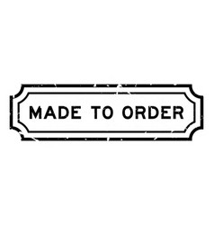 Grunge Black Made To Order Word Rubber Seal Stamp