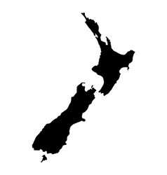 Auckland Island Map Silhouette