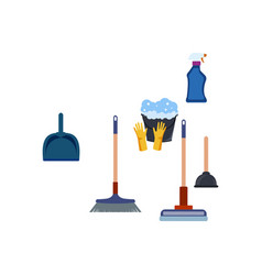 Design Concept Of Cleaning Services Flat Style