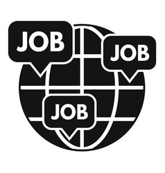 Global Online Job Icon Simple Internet