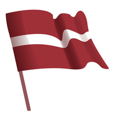 Latvian Flag Icon Cartoon National Travel